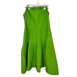 Lilly Pulitzer Green Silk Strapless Dress 14